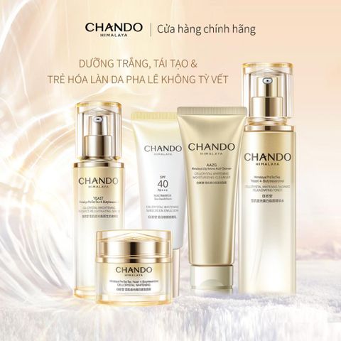 Sữa Chống Nắng Hỗ Trợ Dưỡng Trắng Trẻ Hoá Da Pha Lê CHANDO Himalaya 40ml Chứa Niacinamide Hàng Chính Hãng