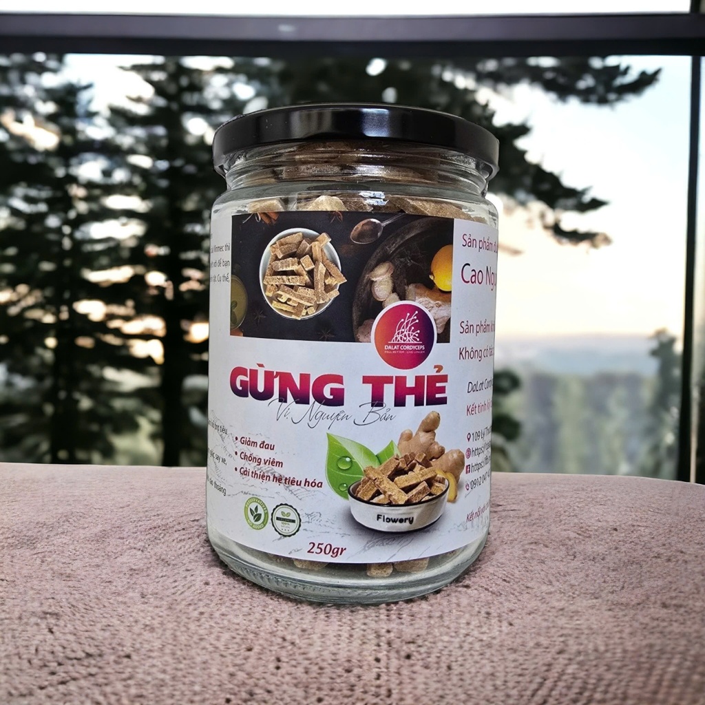 Gừng thẻ vị nguyên bản cay nồng Dalat Cordyceps