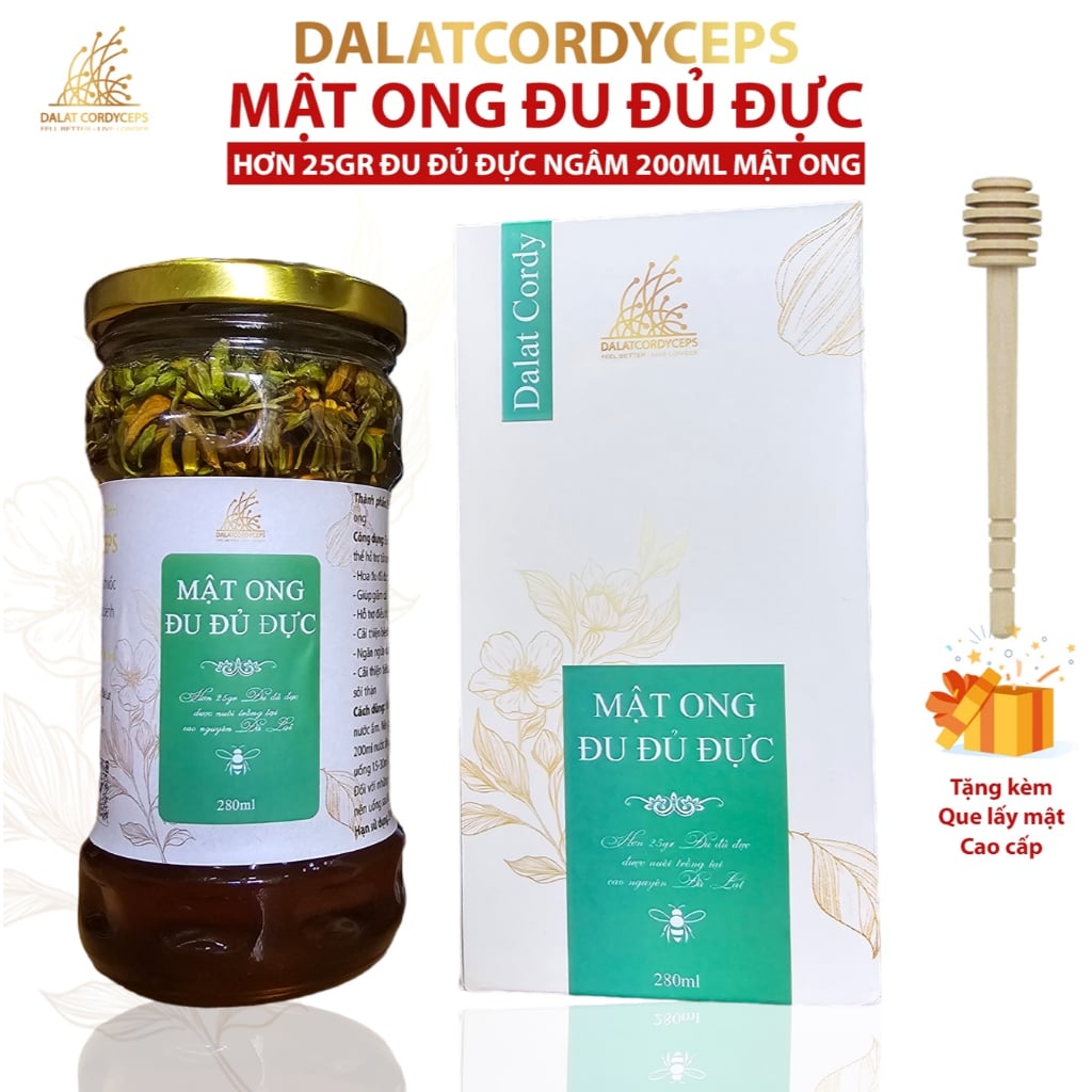 Mật ong ngâm với hoa đu đủ đực,, Hộp cao cấp