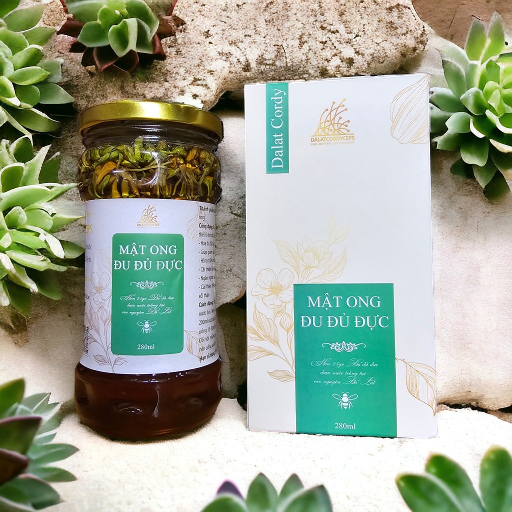 Mật ong ngâm với hoa đu đủ đực,, Hộp cao cấp