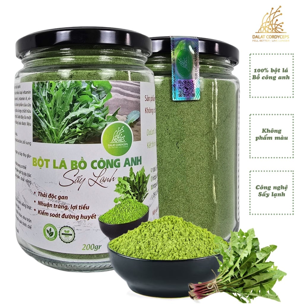 Bột lá bồ công anh sấy lạnh - Dalat Cordyceps