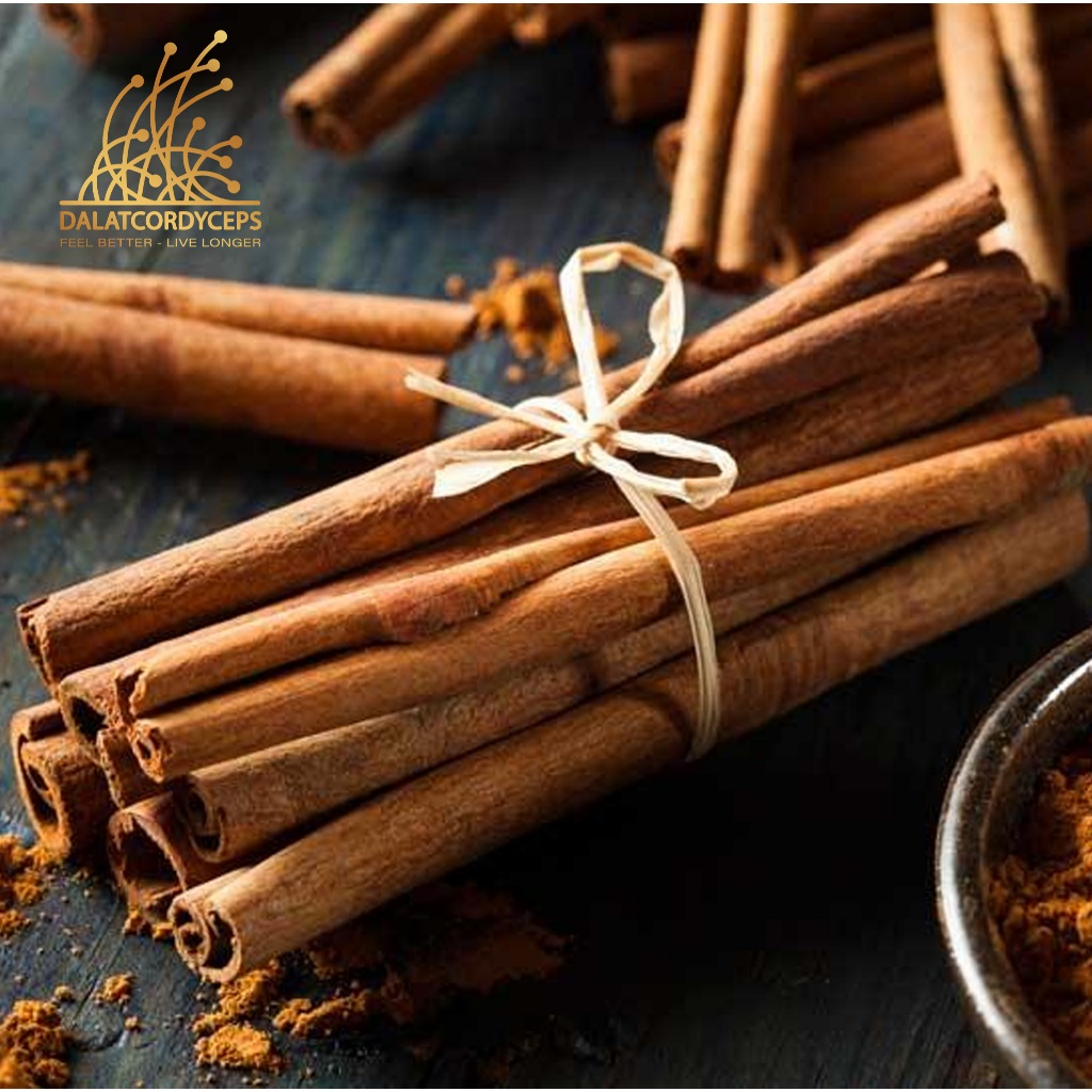 Quế thanh cạo vỏ sạch sẻ, quế điếu sấy khô Dalat Cordyceps - túi 600gr