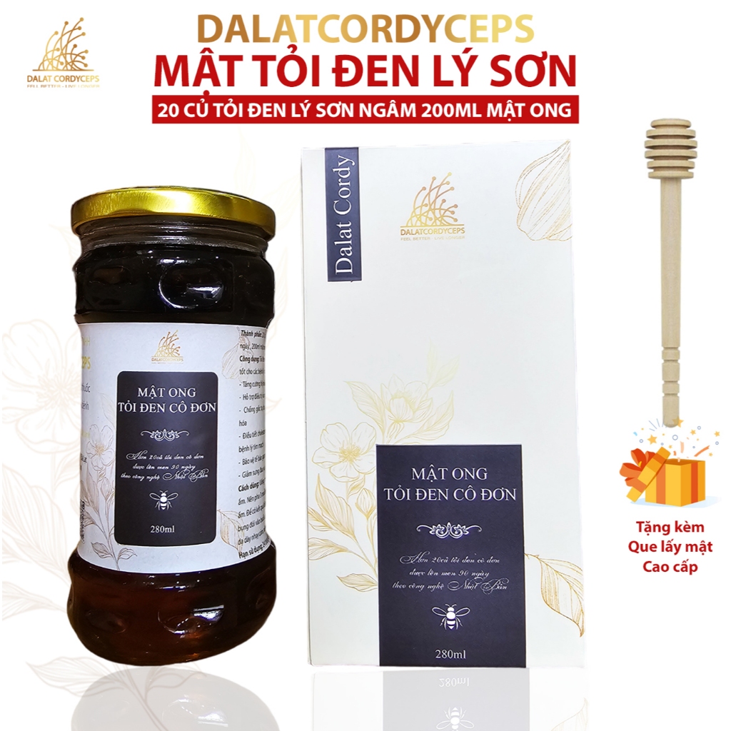 Mật ong ngâm với tỏi đen lý sơn Hộp cao cấp
