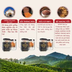 Đông trùng hạ thảo ký chủ nhộng tầm,,Dalat Cordyceps, lọ  25 - 50 con