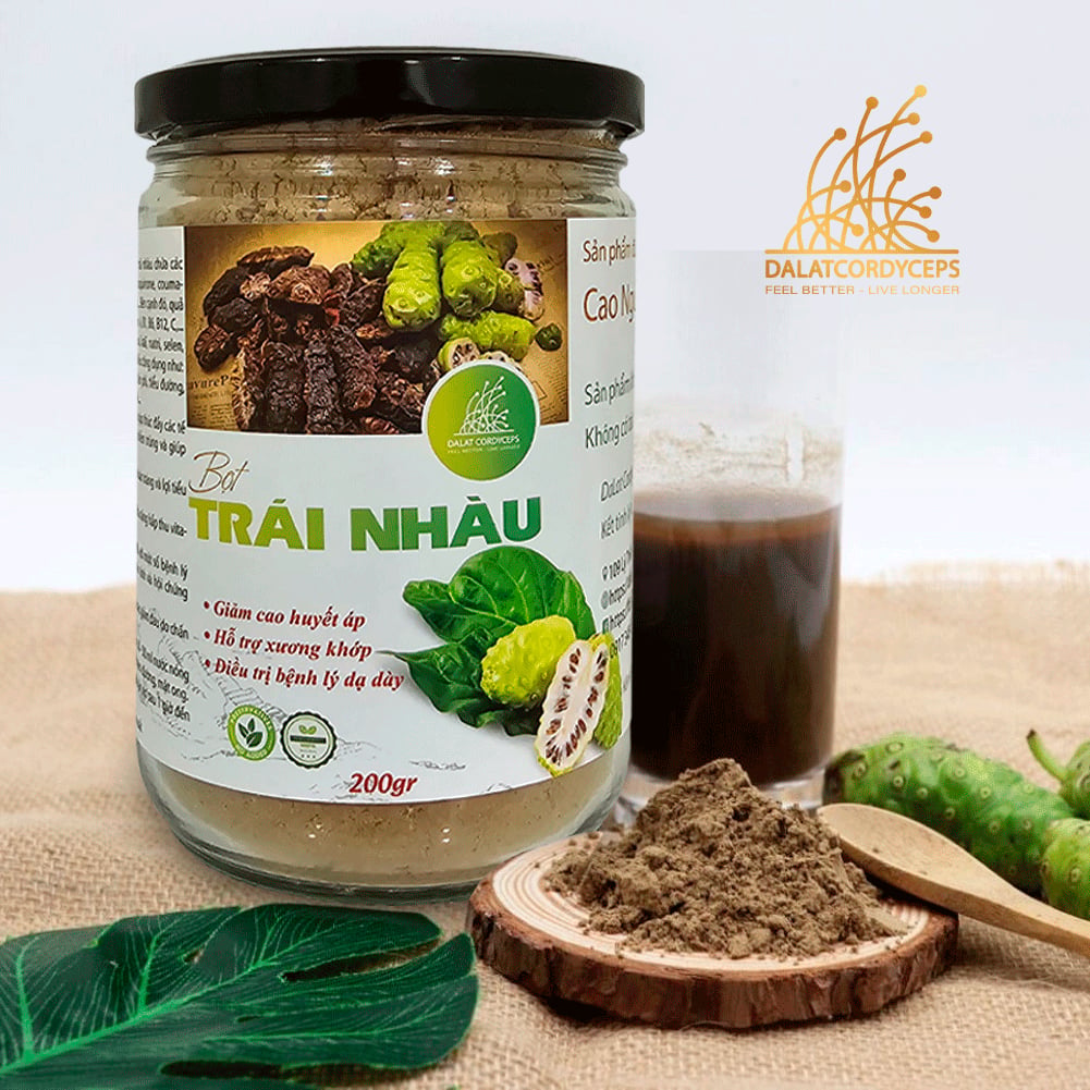Bột trái nhàu đã được nghiền mịn, hàng nguyên chất Dalat Cordyceps