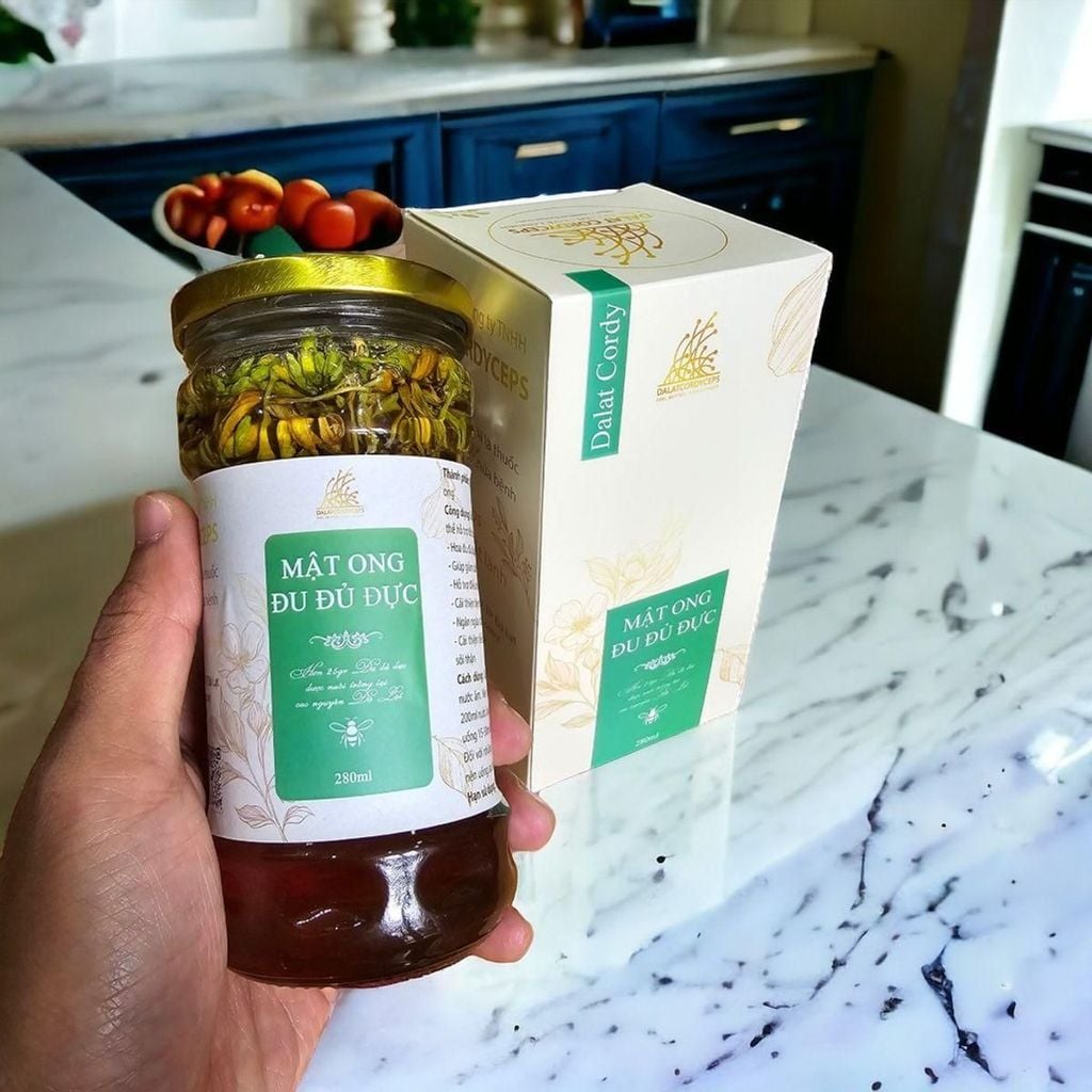 Mật ong ngâm hoa đu đủ đực - Hộp cao cấp