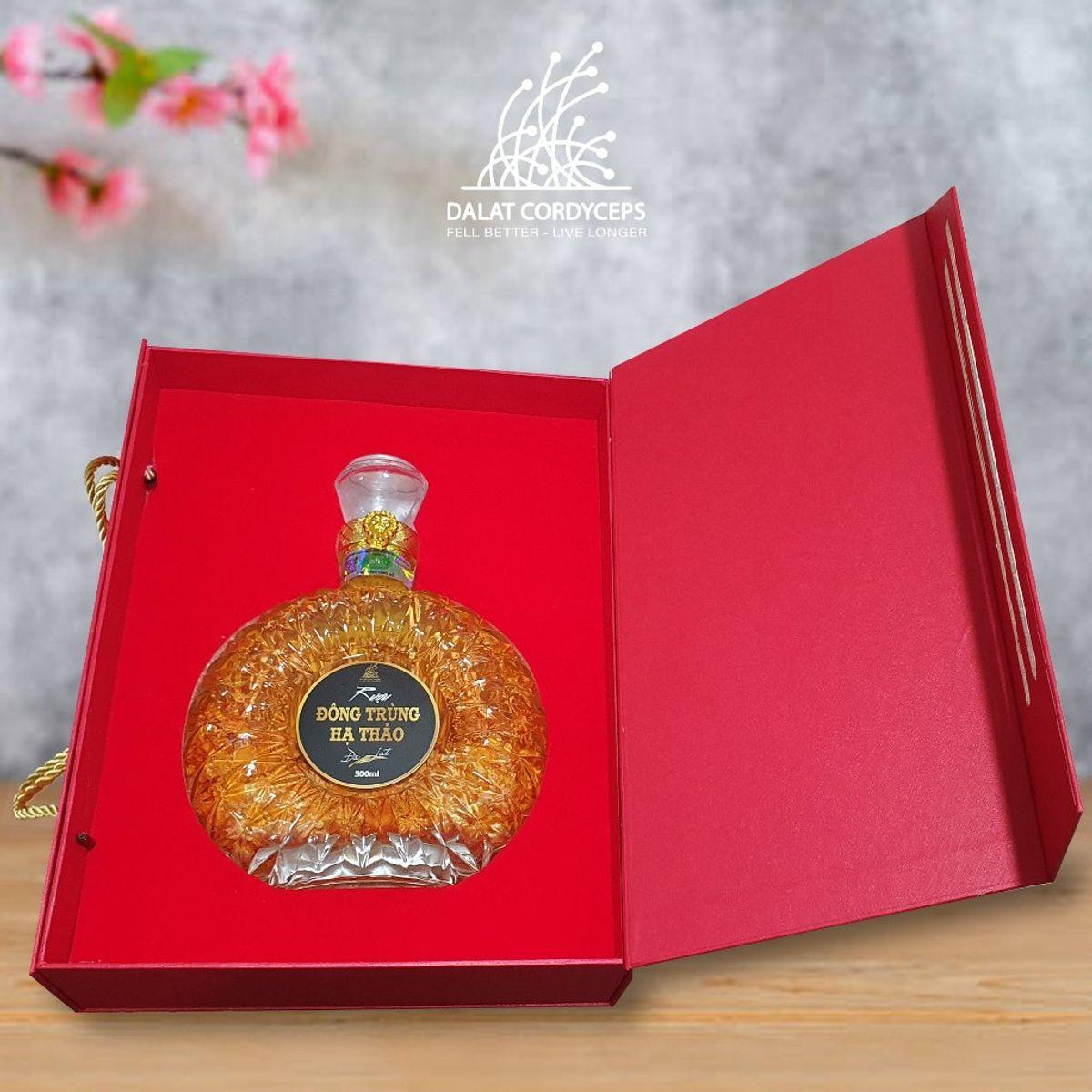Đông trùnġ hạ thảo tươi ngâm  XO - Dalat Cordyceps - Hộp cao cấp