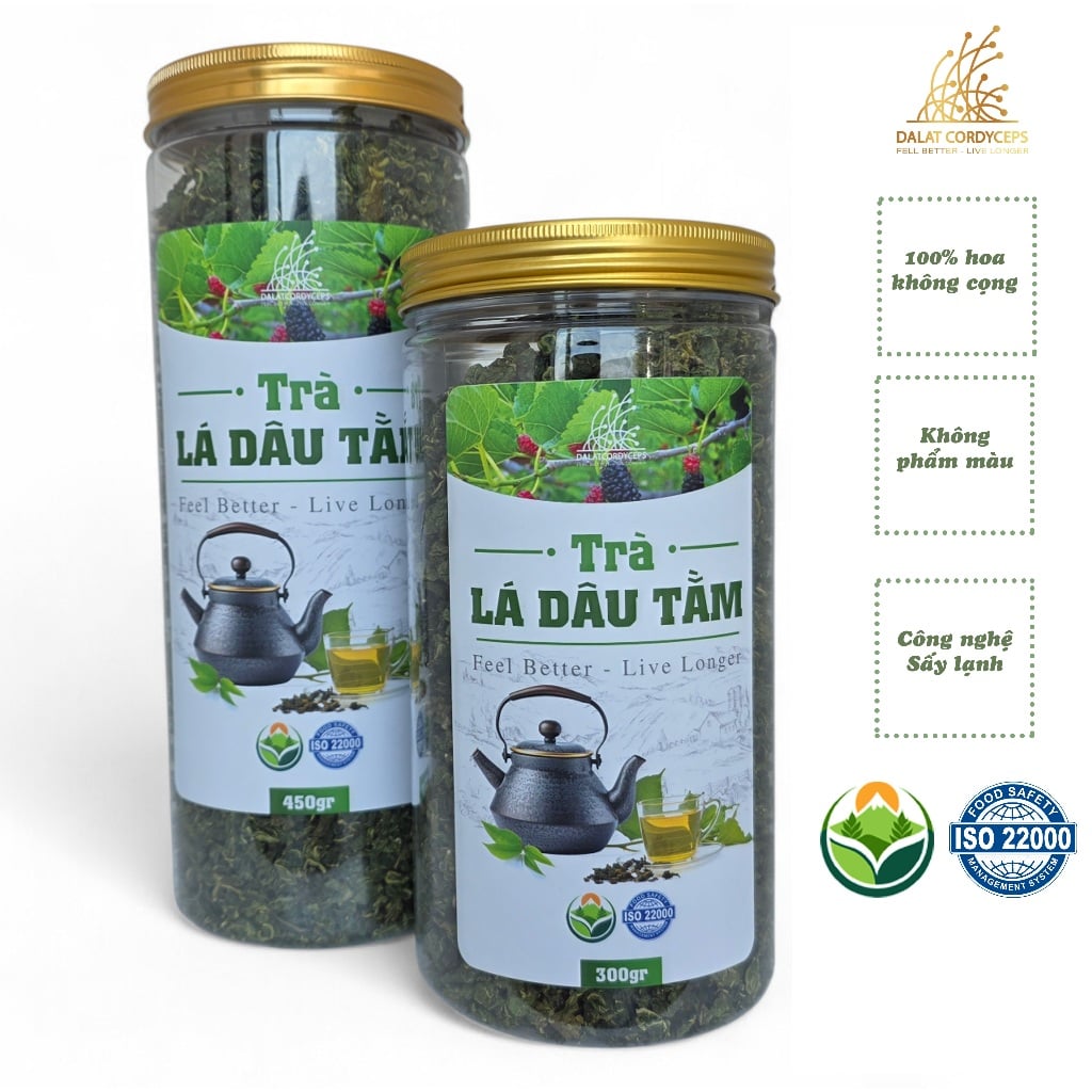 Trà lá dâu tằm khô - DalatCordyceps