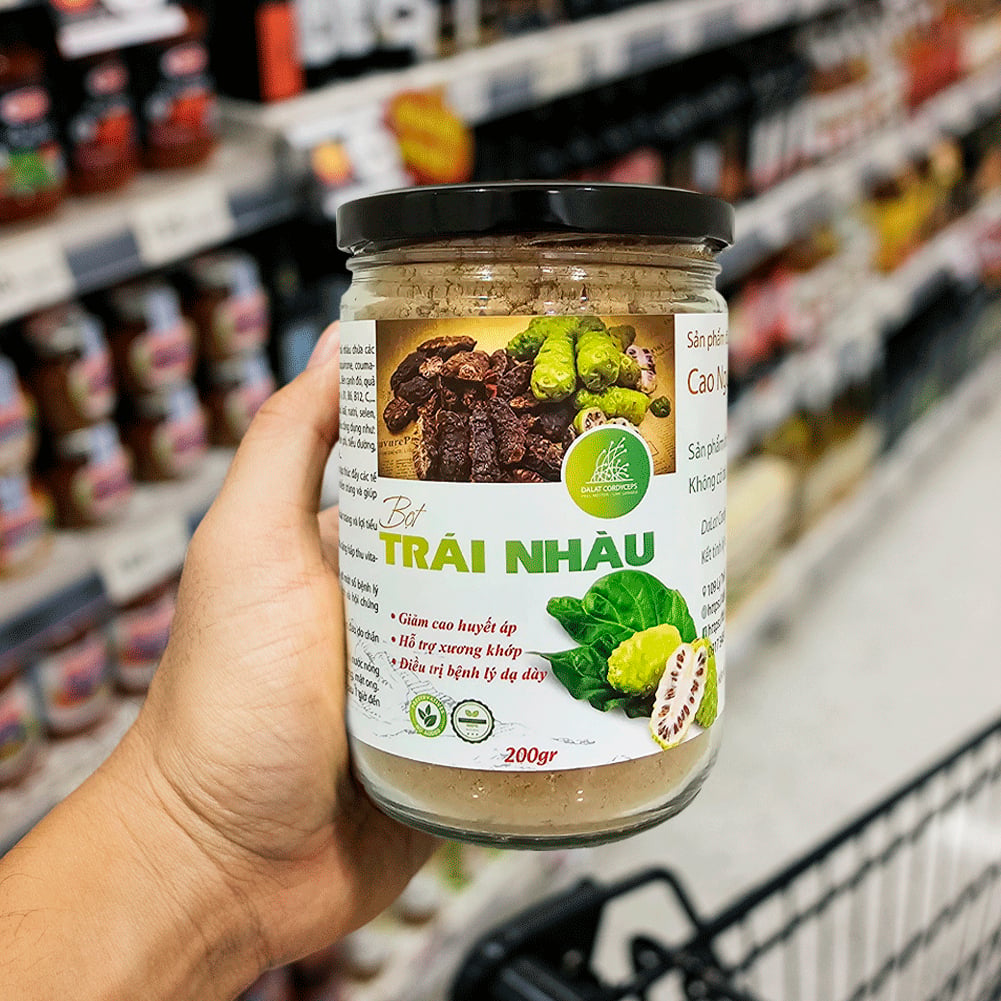 Bột trái nhàu đã được nghiền mịn, hàng nguyên chất Dalat Cordyceps