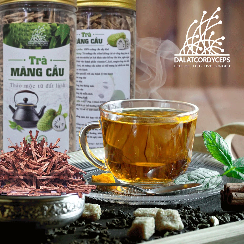 Trà thảo mộc mãng cầu xiêm sấy lạnh - Dalat Cordyceps
