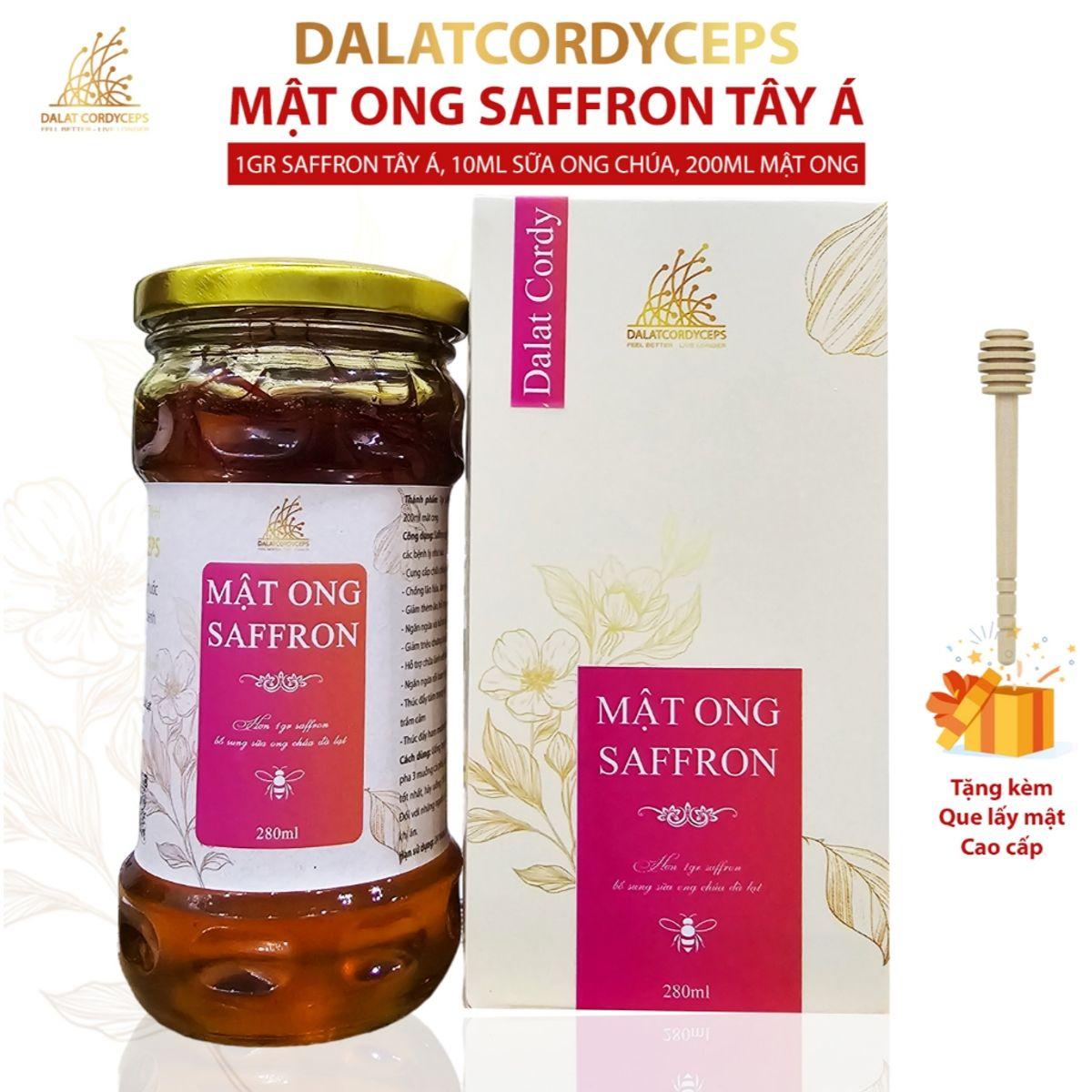 Mật ong ngâm saffron Tây á, bổ sung sưɑ~ ong chúa - Hộp cao cấp