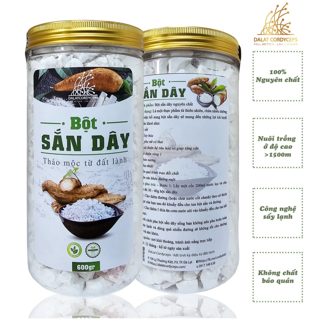 Bột sắn dây nguyên chất - Dalat Cordyceps