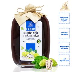 Nước cốt trái nhàu được làm từ trái nhàu tươi được lên men tự nhiên - Dalat Cordyceps