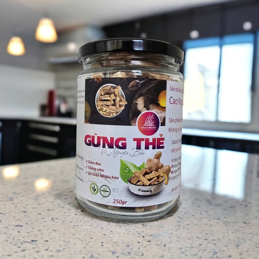 Gừng thẻ vị nguyên bản cay nồng Dalat Cordyceps