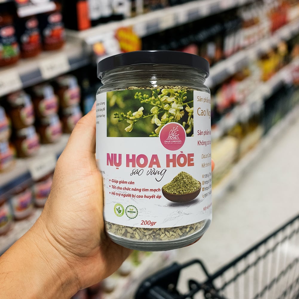 Trà nụ hoa hoè khô loại đã được sao vàng Dalat Cordyceps