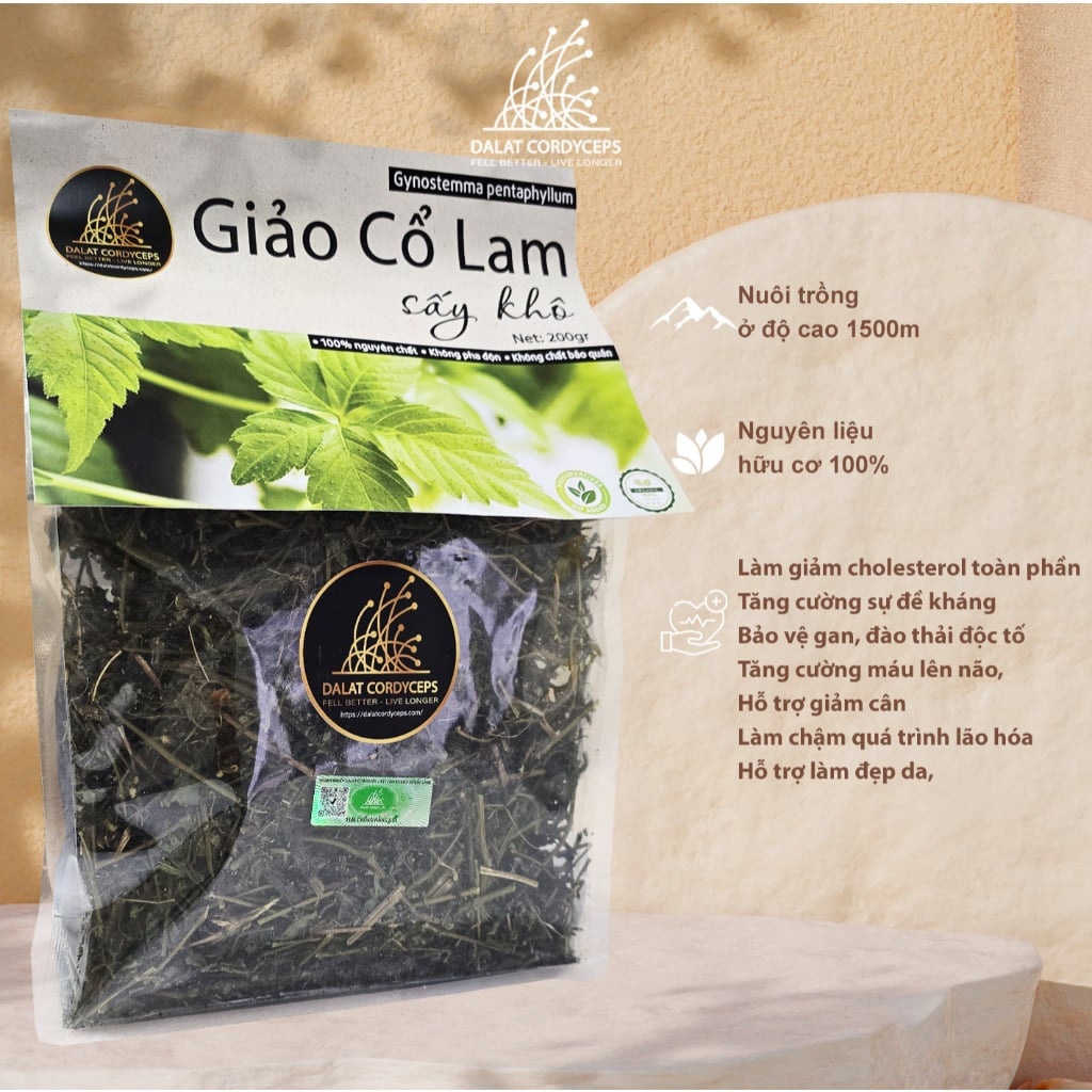 Trà giảo cổ lam sấy khô Dalat Cordyceps