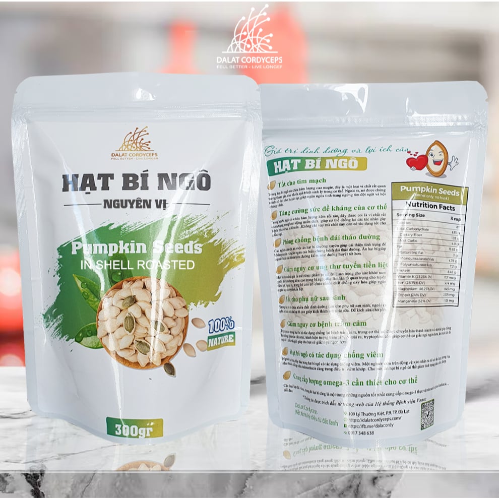 Hạt bí ngô nguyên vị Dalat Cordyceps