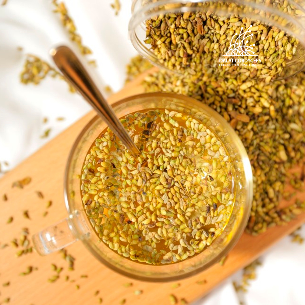 Trà nụ hoa hoè khô loại đã được sao vàng Dalat Cordyceps