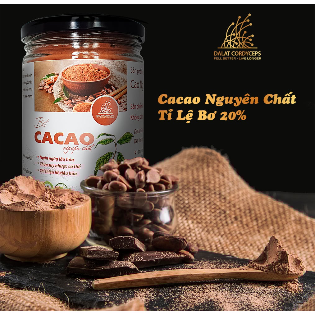 Bột cacao nguyên chất,, Dalat Cordyceps