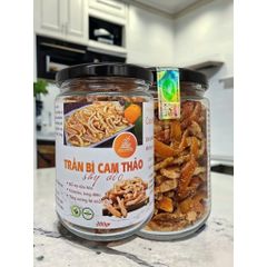 Trần bì cam thảo, vỏ cam quít kết hợp với cam thảo khô - Dalat Cordyceps