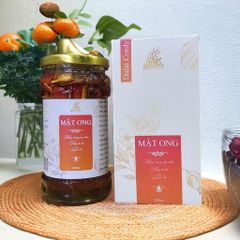 Mật ong ngâm đông trùnġ hạ thảo, kỷ tử đỏ, táo đỏ - Hộp cao cấp
