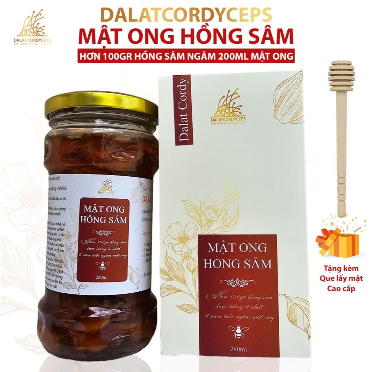 Mật ong ngâm hồng sâm - Hộp cao cấp