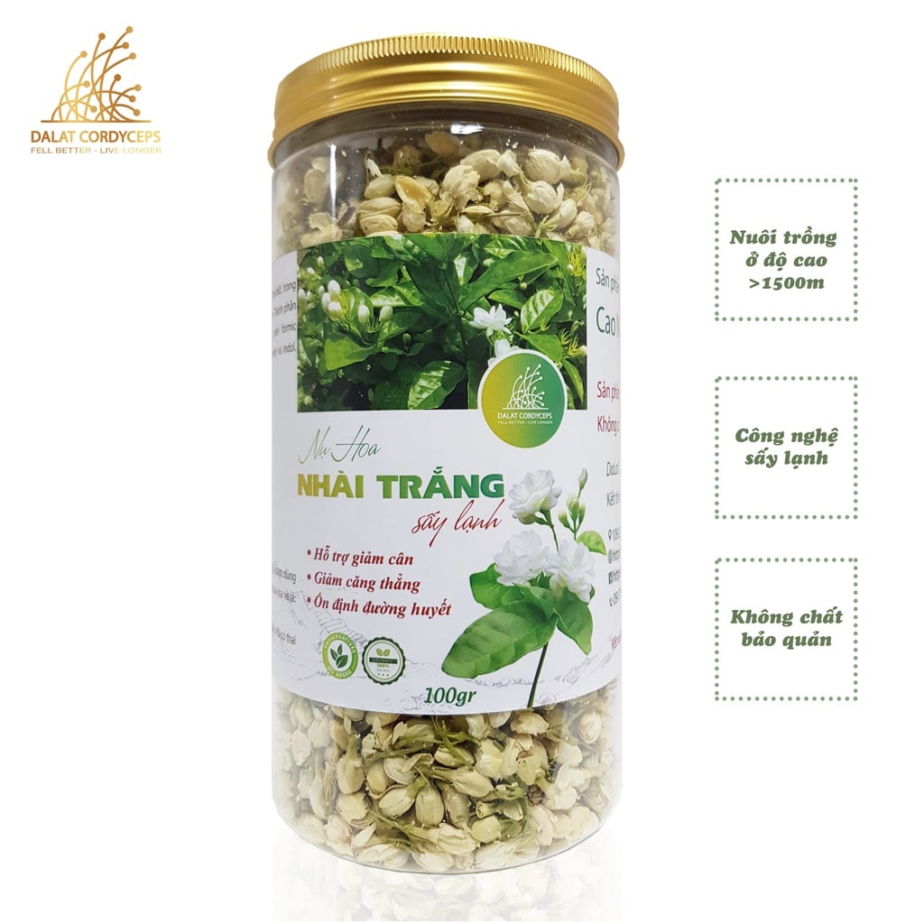 Trà thảo mộc nụ hoa nhài khô - Dalat Cordyceps