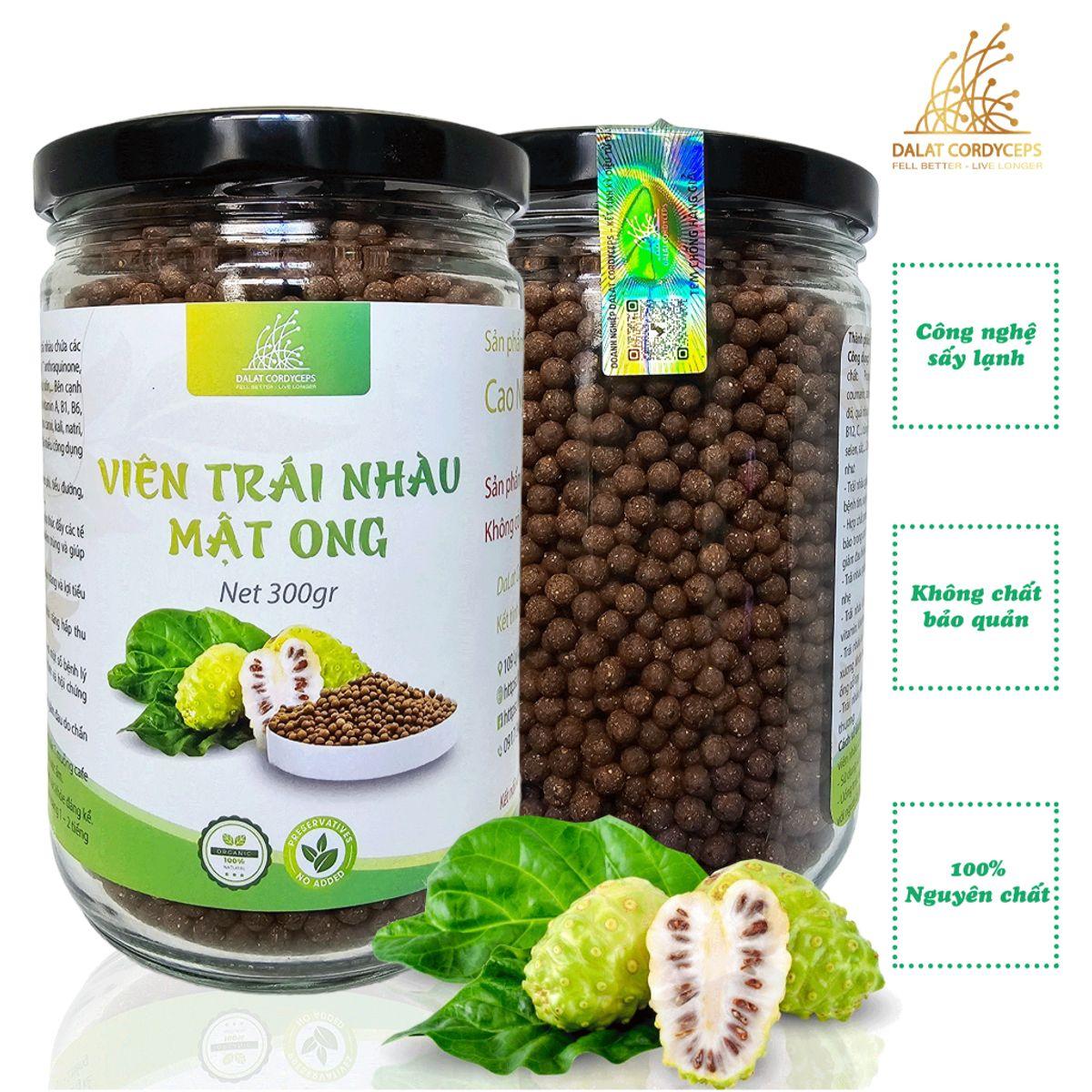 Viên thảo mộc trái nhàu mật ong - Dalat Cordyceps