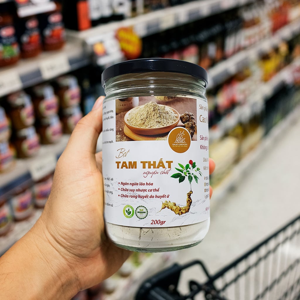 Bột củ tam thất bắc sây khố nguyên chất sấy khô , Loại cao cấp Dalat Cordyceps