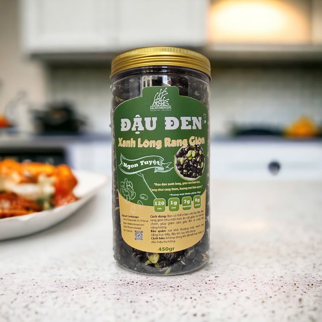 Hạt đậu đen xanh lòng rang giòn - Dalat Cordyceps
