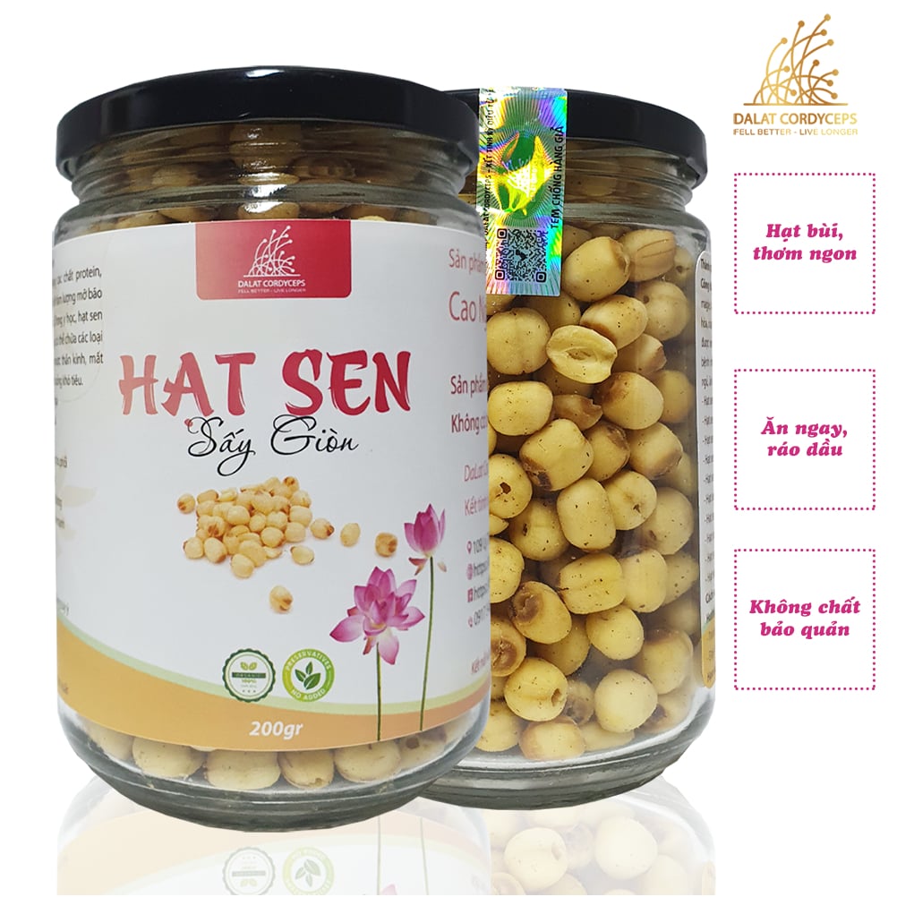 Hạt sen sấy giòn - Dalat Cordyceps