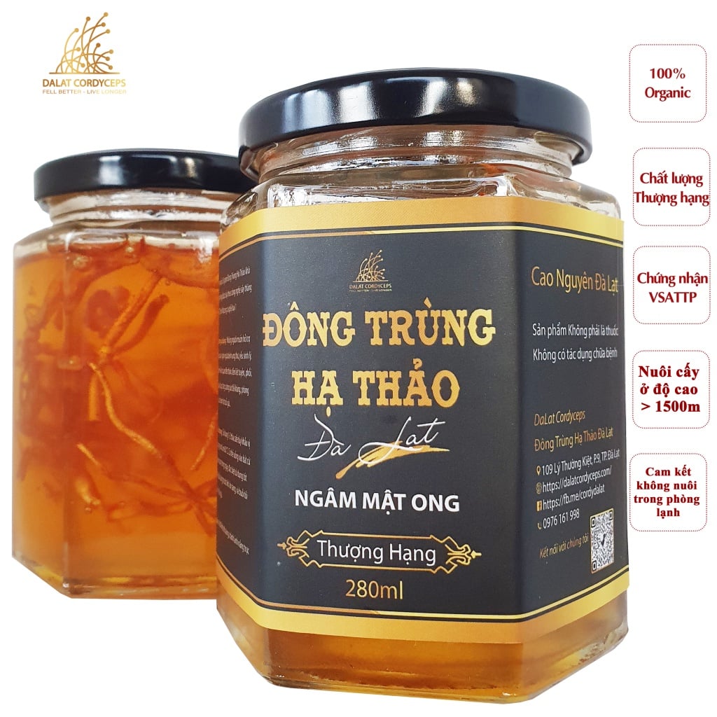 Đông Trùng Hạ Thảo Tươi Ngâm Mật Ong Dalat Cordyceps