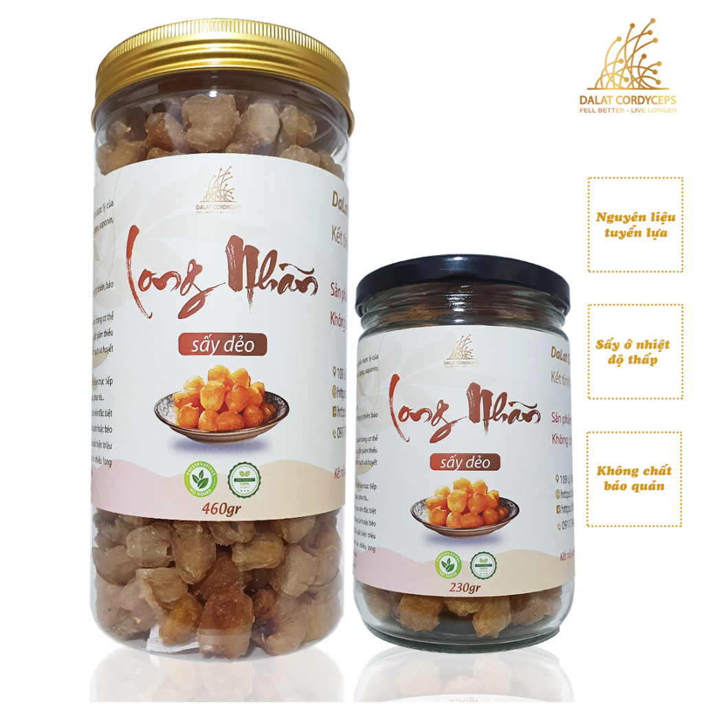 Long nhãn sấy khô - Dalat Cordyceps - loại thượng hạng