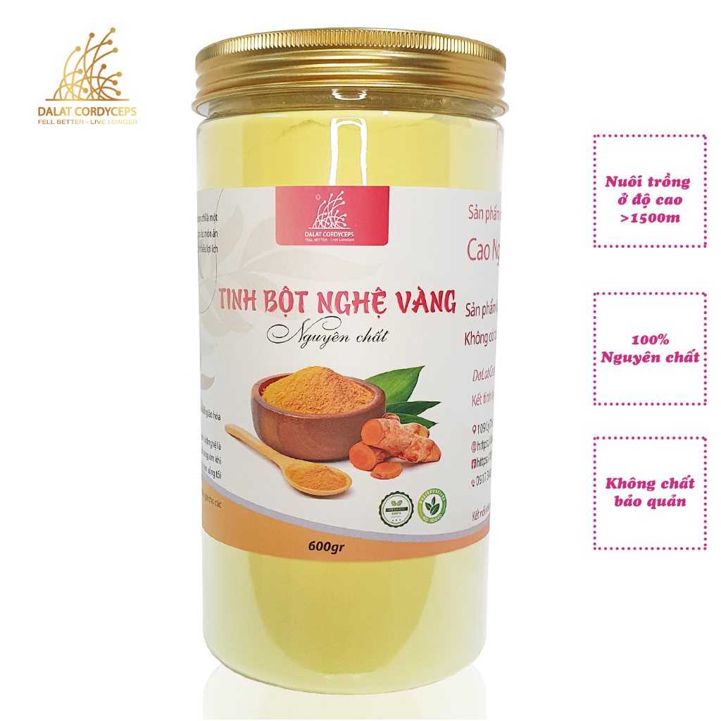 Tinh bột nghệ nguyên chất - Dalat Cordyceps - Loại thượng hạng