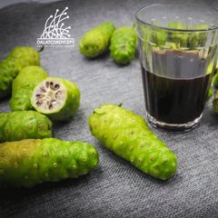 Nước cốt trái nhàu được làm từ trái nhàu tươi được lên men tự nhiên - Dalat Cordyceps