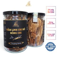 Nấm linh chi đỏ, hồng chi thái lát - lọ 50g - Dalat Cordyceps