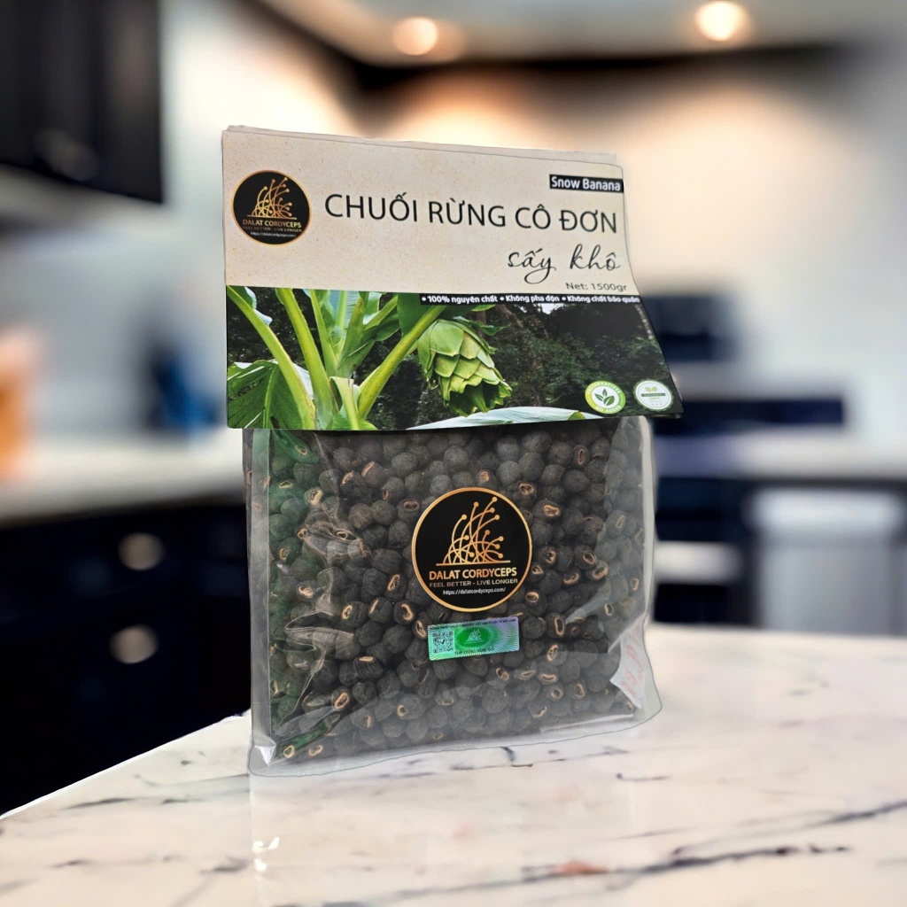 Hạt chuối rừng cô đơn sấy khô Dalat Cordyceps - 1500gr