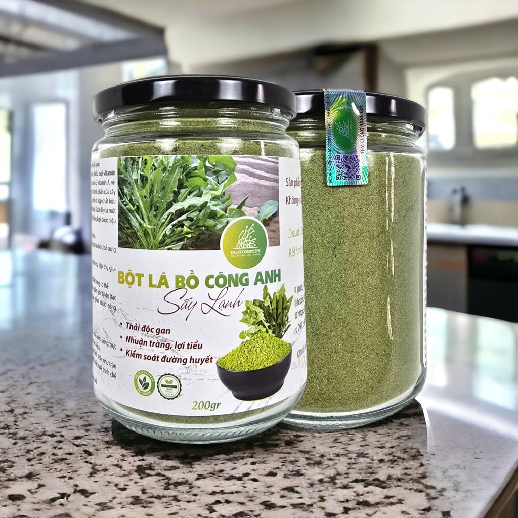 Bột lá bồ công anh sấy lạnh - Dalat Cordyceps