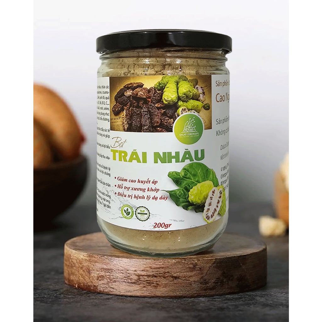 Bột trái nhàu đã được nghiền mịn, hàng nguyên chất Dalat Cordyceps