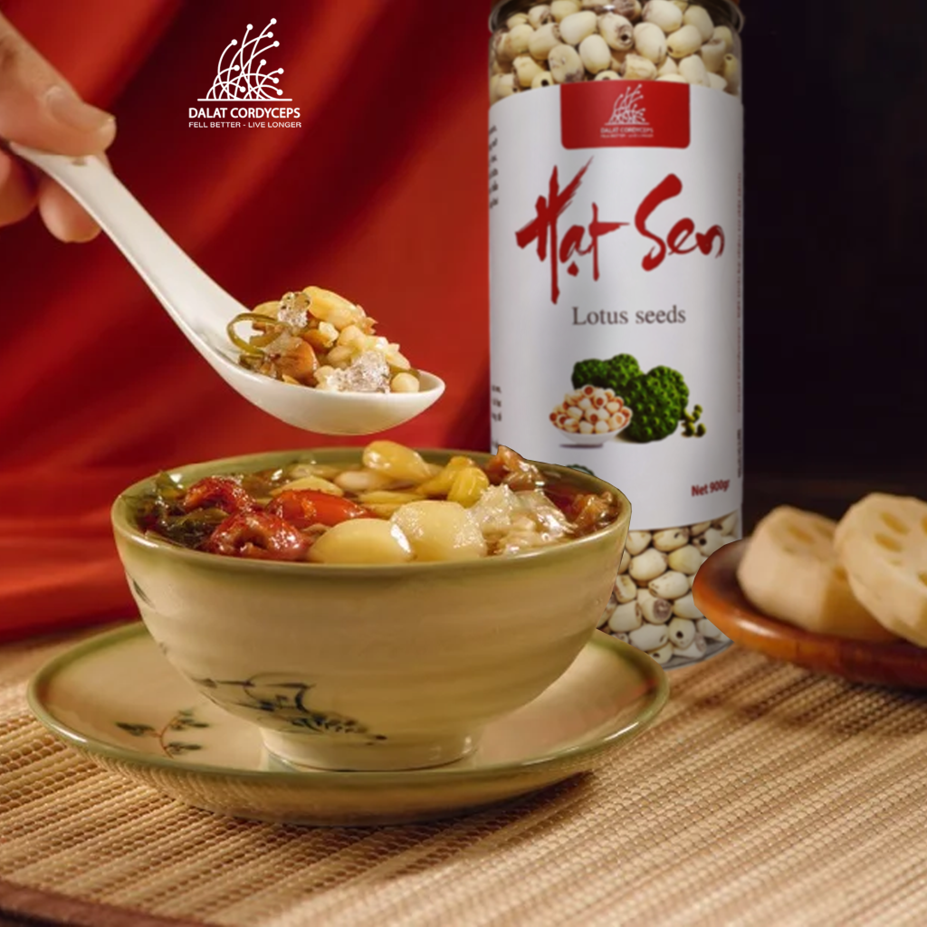 Hạt sen sấy khô Dalat Cordyceps - hạt tịnh tâm