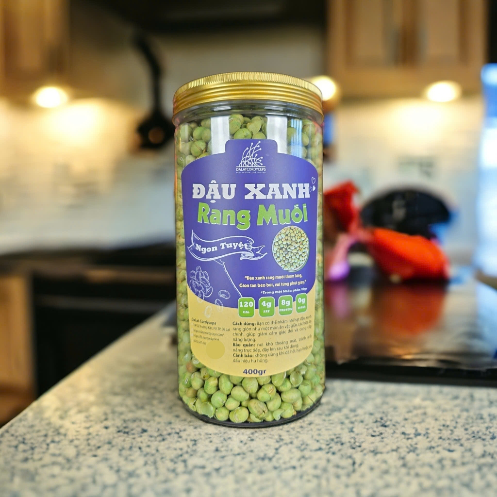 Hạt đậu xanh rang muối giòn tan - Dalat Cordyceps