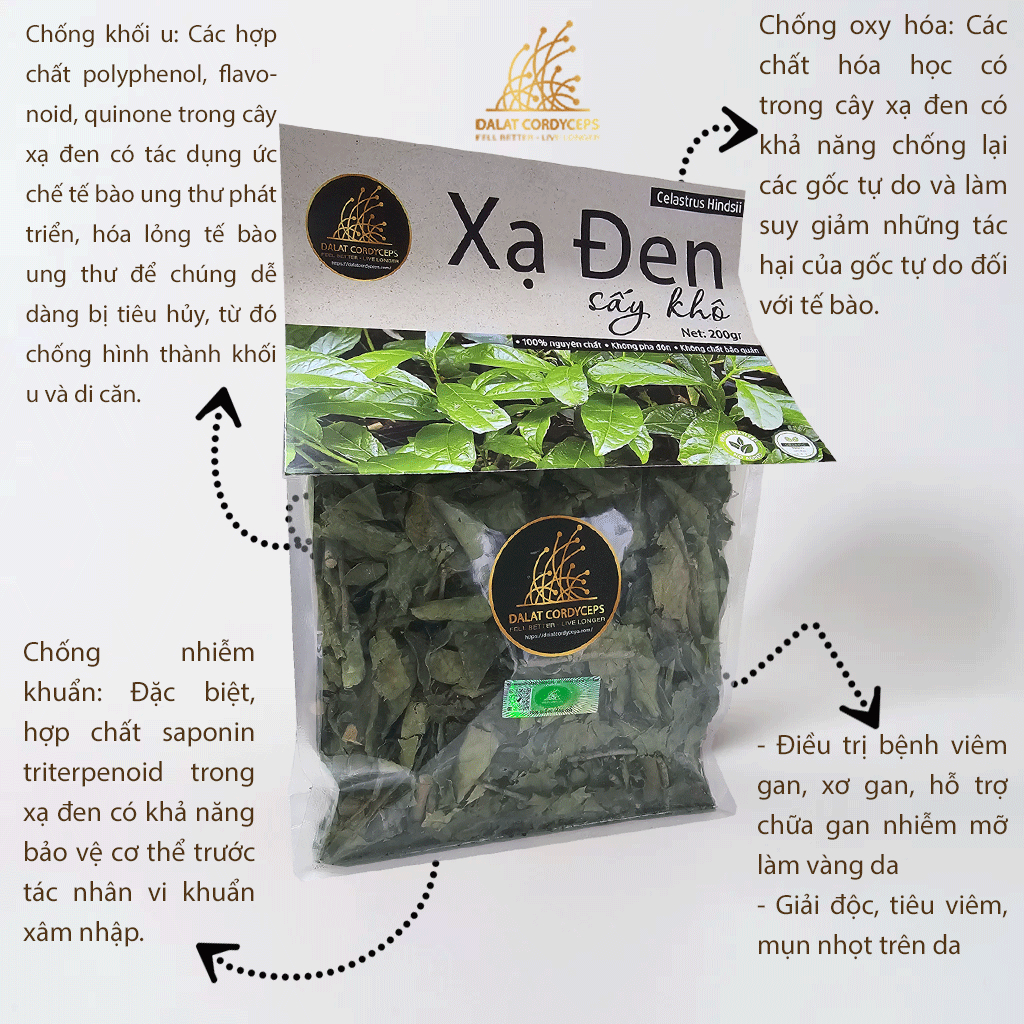 Trà xạ đen sấy khô - Dalat Cordyceps