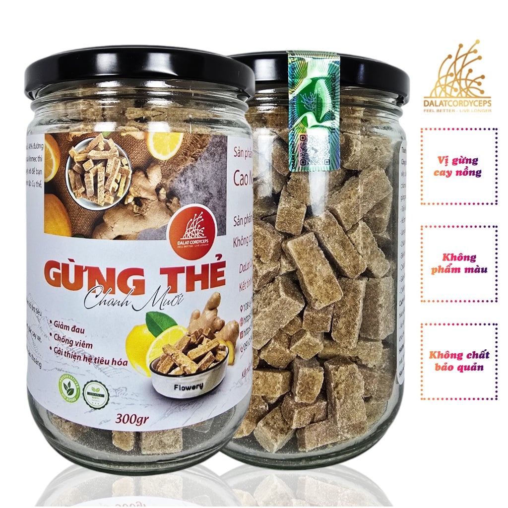 Gừng thẻ cay nồng vị chanh muối nhẹ - Dalat Cordyceps