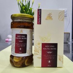 Mật ong ngâm nhung hươu ngâm trong lọ thuỷ tinh - Hộp cao cấp