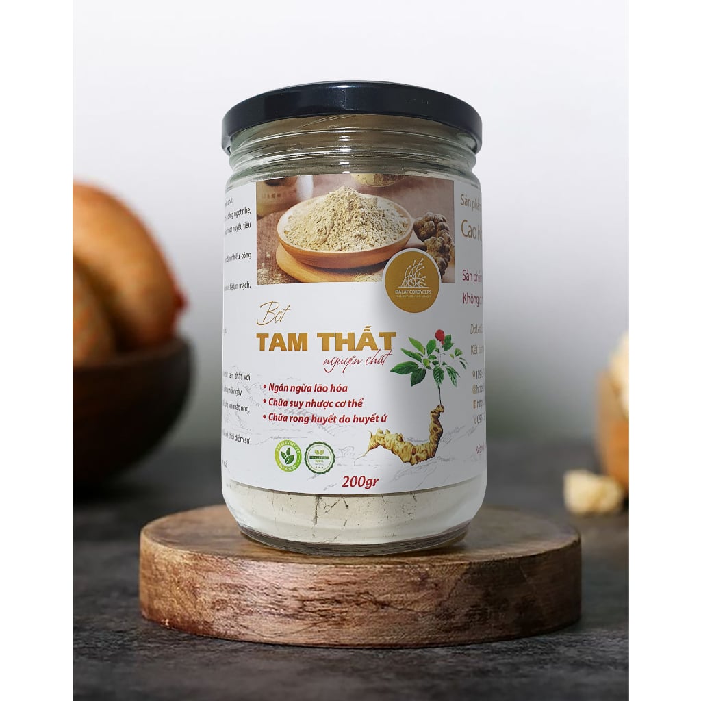 Bột củ tam thất bắc sây khố nguyên chất sấy khô , Loại cao cấp Dalat Cordyceps