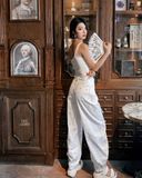  FEATHER BEE PANTS QUẦN TRẮNG Q9641 