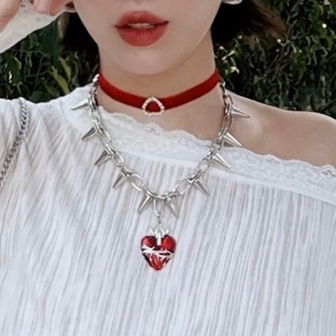  DÂY CHUYỀN TRÁI TIM ĐỎ P160 