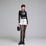  TIME TYPO WHITE SKIRT VÁY TRẮNG V1021 