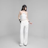  QUẦN TRẮNG DÀI DÂY RÚT ORIGAMI WAIST PANTS    -    S705Q1 