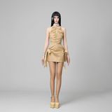  MONEY LATTE BOW DRESS ĐẦM NÂU D7462 